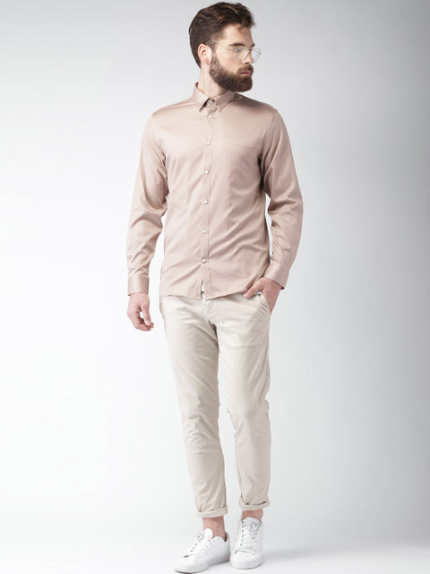 

SELECTED Taupe Slim Fit Smart Casual Shirt