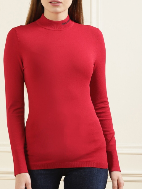 

Karl Lagerfeld Women Red Sweater Vest