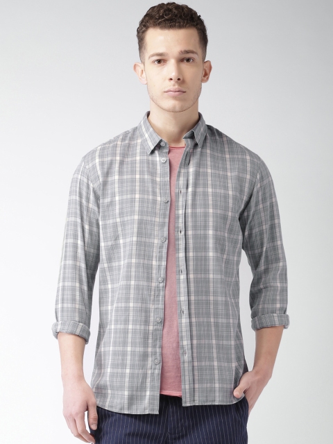 

SELECTED Homme Identity Grey Slim Fit Checked Casual Shirt