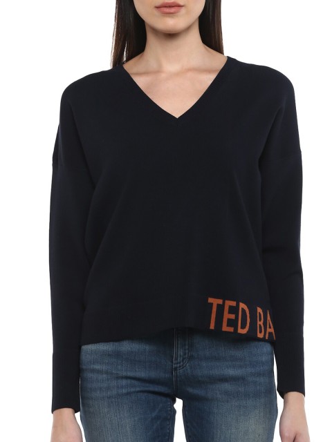

Ted Baker Women Navy Blue Pullover