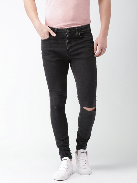 

SELECTED Men Black Skinny Fit Mid Rise Clean Look Jeans