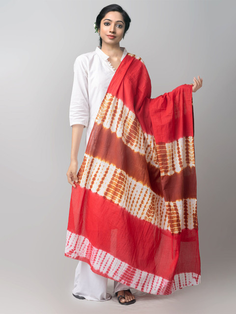 

Unnati Silks Women Multicoloured Dyed Pure Cotton Tie and Dye Dupatta, Multi