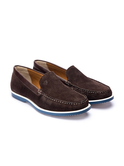 

Garspelle Men Brown Suede Boat Shoes