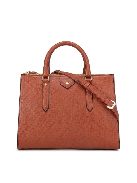 

Da Milano Rust Orange Textured Leather Swagger Handheld Bag
