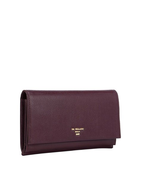 

Da Milano Women Burgundy Textured Leather Two Fold Wallet