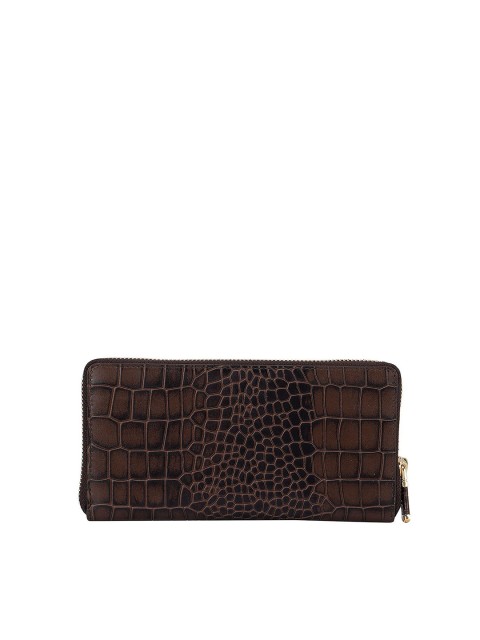 

Da Milano Women Brown Leather Zip Around Wallet