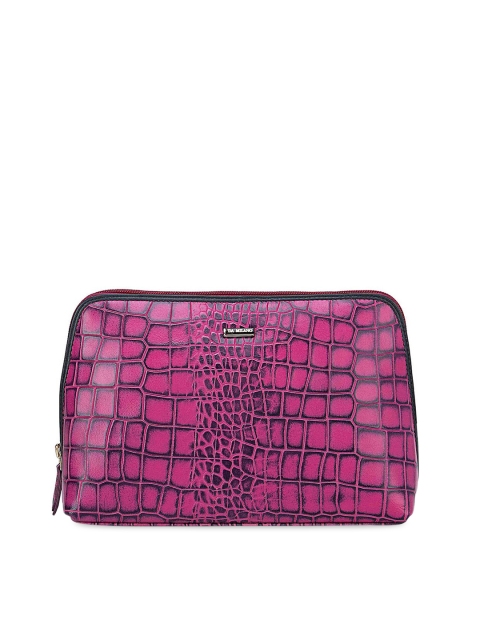 

Da Milano Purple Textured Leather Travel Pouch