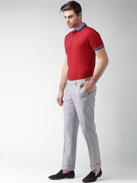 

INVICTUS Men Red Solid Polo T-Shirt
