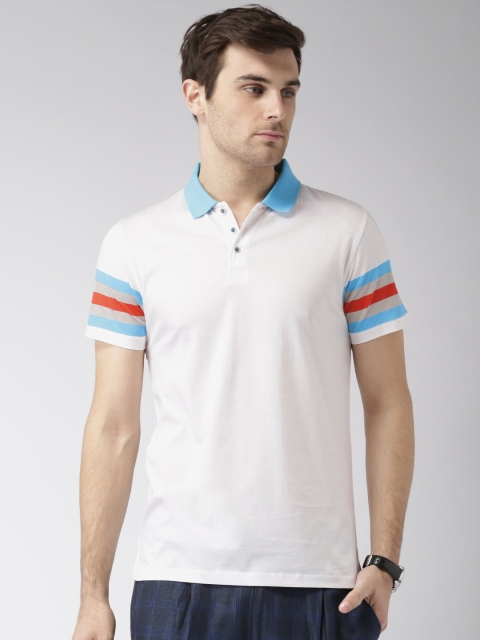 

INVICTUS Men White Solid Polo Collar T-shirt