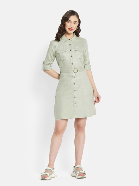 

METTLE Olive Green Shirt Dress