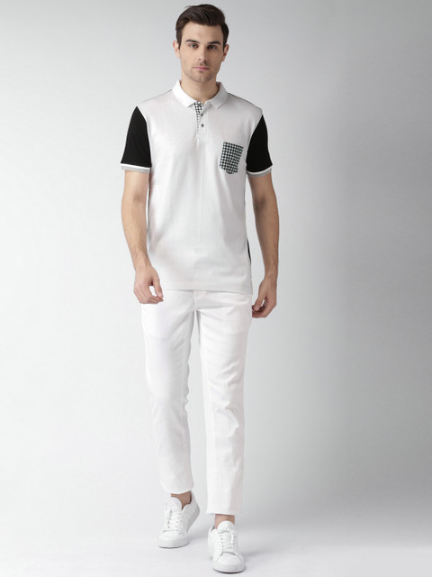 

INVICTUS Men White Solid Polo T-Shirt