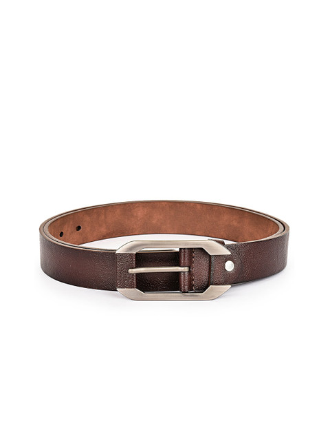 

BuckleUp Men Brown Textured Leather Belt