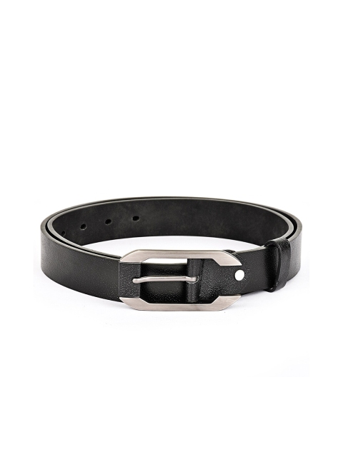 

BuckleUp Men Black Textured Leather Belt