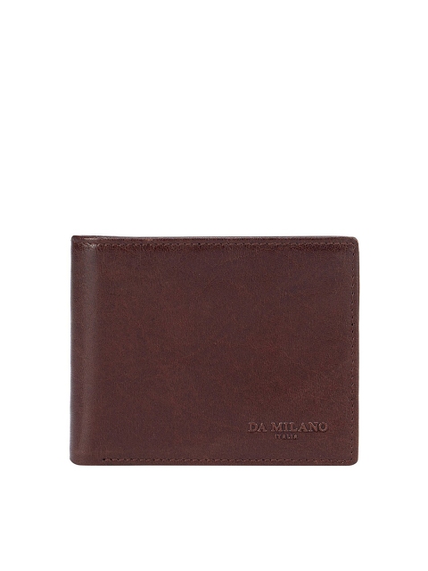 

Da Milano Men Brown Leather Two Fold Wallet
