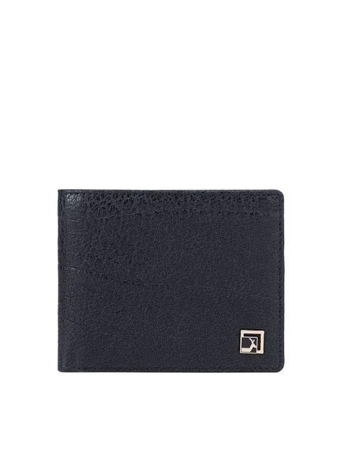 

Da Milano Men Navy Blue Leather Two Fold Wallet