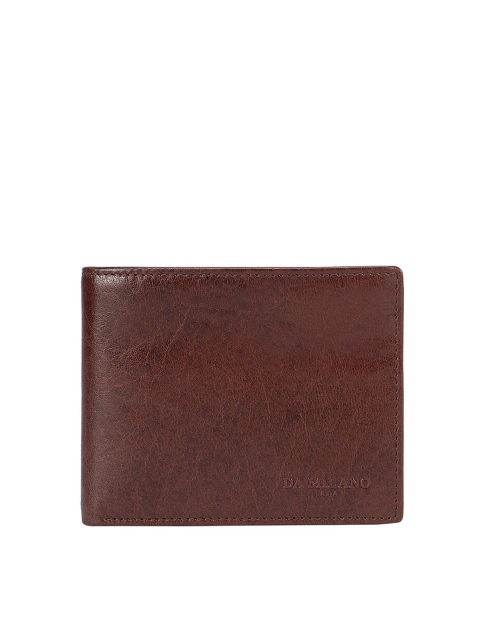 

Da Milano Men Brown Leather Two Fold Wallet