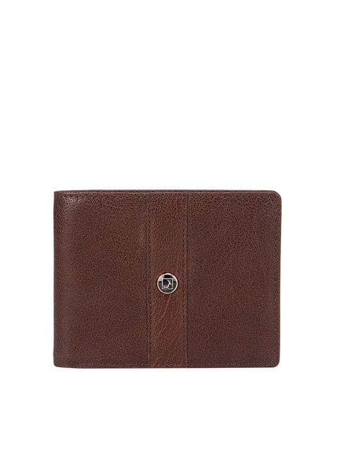 

Da Milano Men Brown Leather Two Fold Wallet