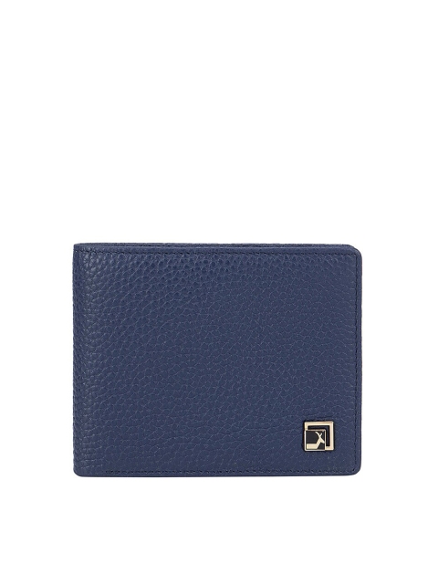 

Da Milano Men Blue Leather Two Fold Wallet