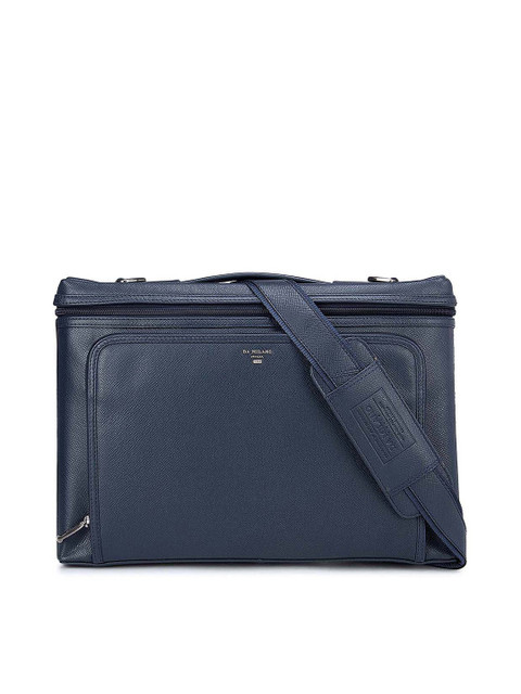 

Da Milano Unisex Blue Leather Laptop Sleeve