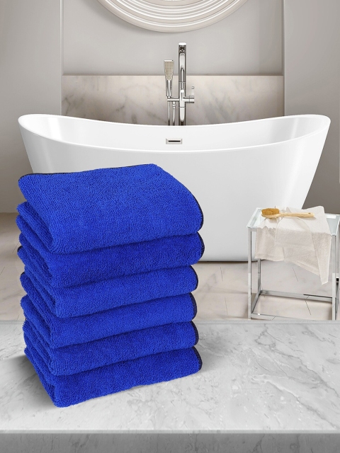 

ROMEE Blue Set of 6 Cotton 500GSM Hand Towels