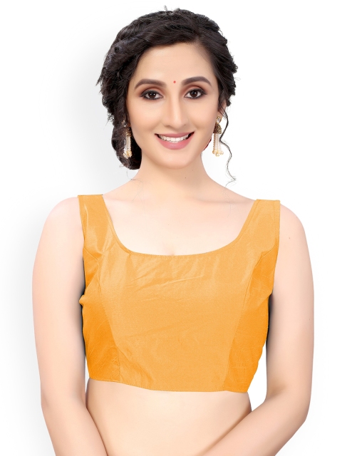 

Nimayaa Women Orange Solid Readymade Saree Blouse