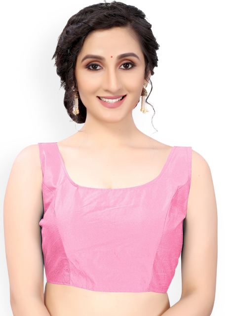 

Nimayaa Pink Solid Readymade Saree Blouse