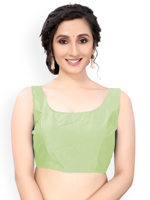 

Nimayaa Green Solid Readymade Saree Blouse