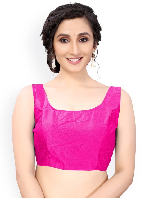 

Nimayaa Fuchsia Pink Solid Padded Readymade Saree Blouse