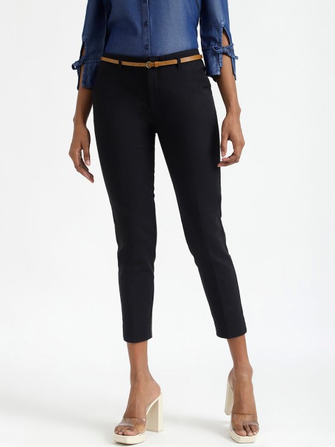 

United Colors of Benetton Women Black Slim Fit Trousers