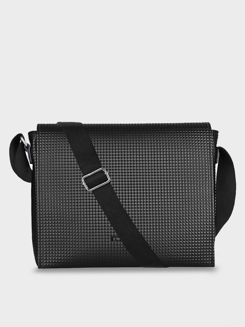 

Police Men Black Textured Messenger Bag