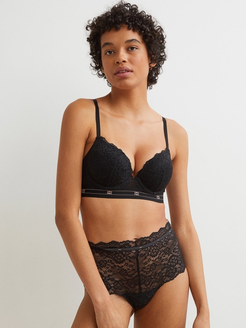 

H&M Pack of 2 Black Lace Hipster Briefs