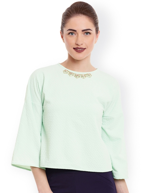 

Kazo Green Patterned Top