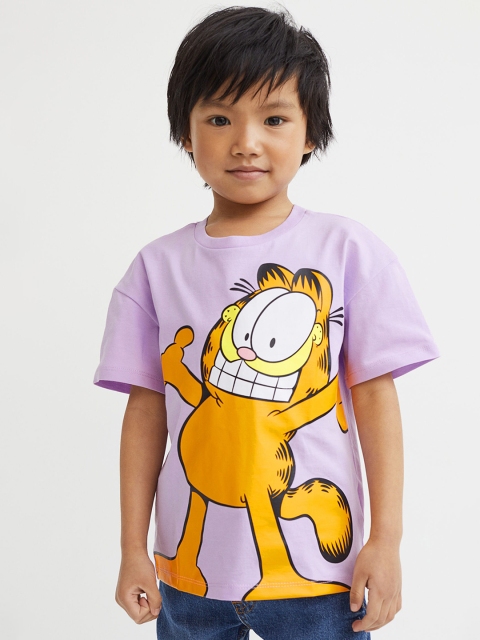 

H&M Boys Purple Garfield Printed T-shirt