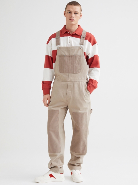 

H&M Men Beige Dungarees