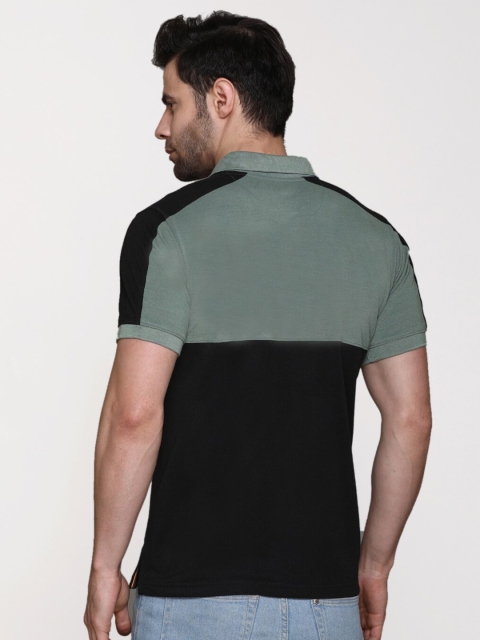 

Obaan Men Green 2 Polo Collar Applique T-shirt