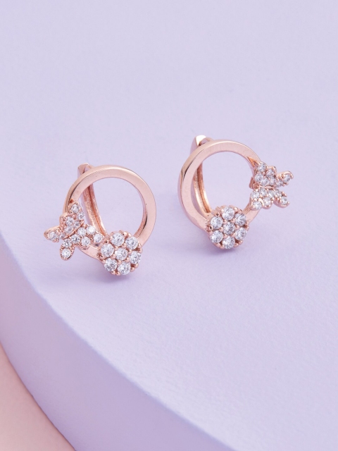 

Kushal's Fashion Jewellery White Floral Studs Earrings