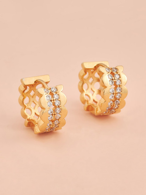 

Kushal's Fashion Jewellery White Contemporary Studs Earrings