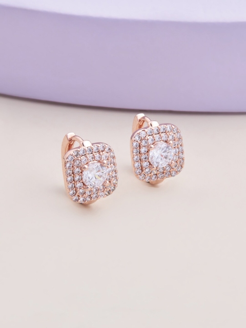 

Kushal's Fashion Jewellery White Square Studs Earrings