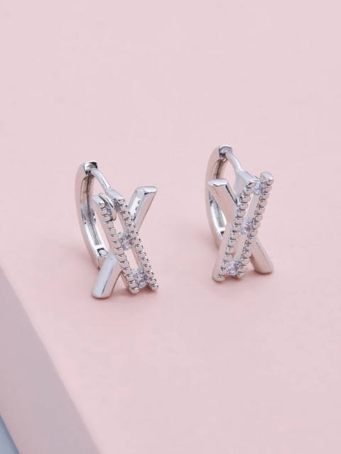 

Kushal's Fashion Jewellery White Contemporary Studs Earrings