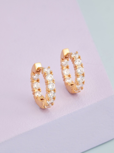 

Kushal's Fashion Jewellery White Circular Studs Earrings