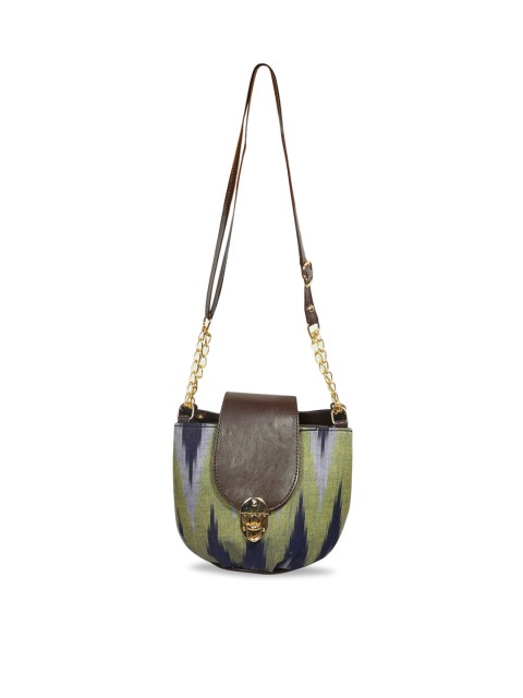 

Style SHOES Multicoloured Colourblocked Half Moon Sling Bag, Multi