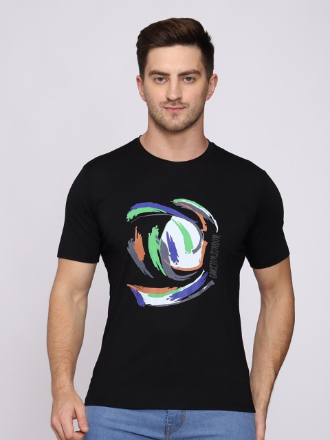 

CL SPORT Men Black Printed T-shirt