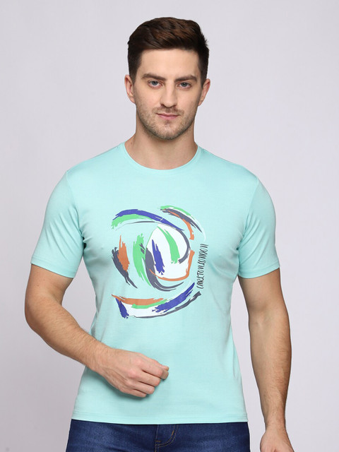 

CL SPORT Men Blue Typography Printed T-shirt