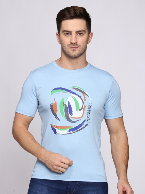 

CL SPORT Men Blue Printed T-shirt