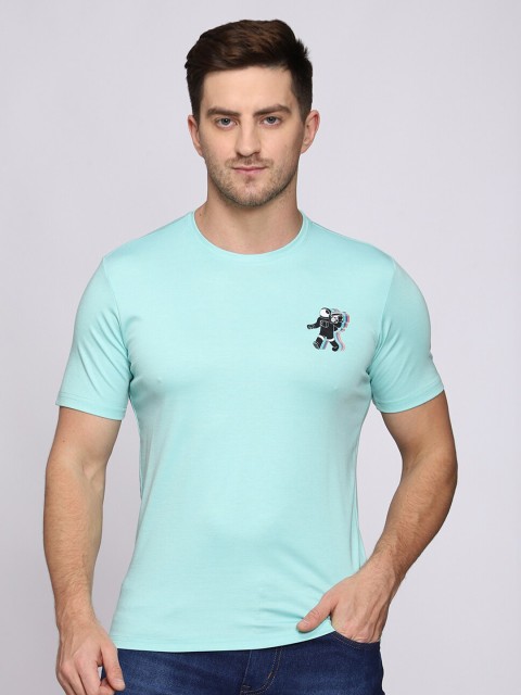 

CL SPORT Men Blue Applique T-shirt