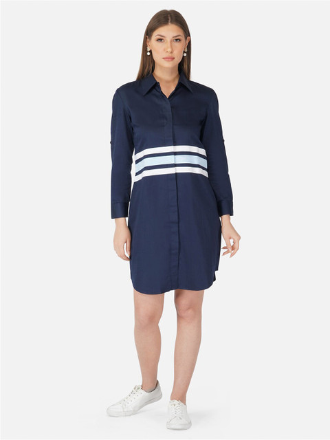 

Anysa Blue Shirt Dress