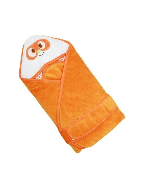 

Born Babies Infant Kids Orange Printed Wrapper Sleeping Bag