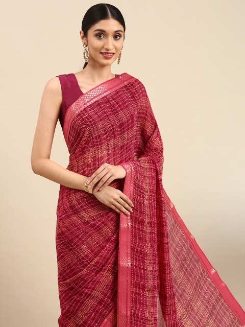 

all about you Magenta & Pink Zari Saree