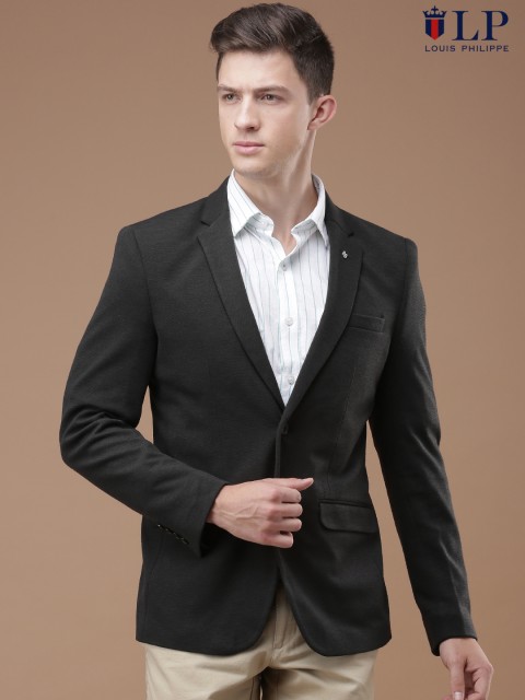 

Louis Philippe Sport Black John Fit Single-Breasted Blazer