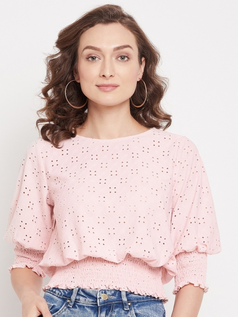 

Madame Pink Blouson Crop Top
